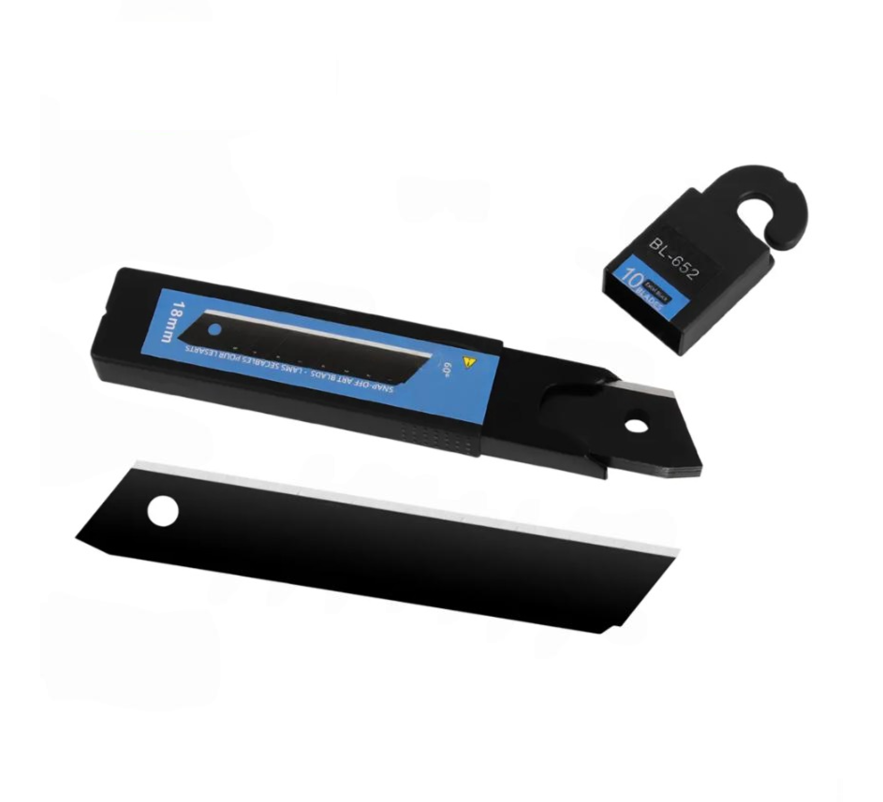 60° 18 mm SK5 BLACK carbon steel blade 10 pcs/pack