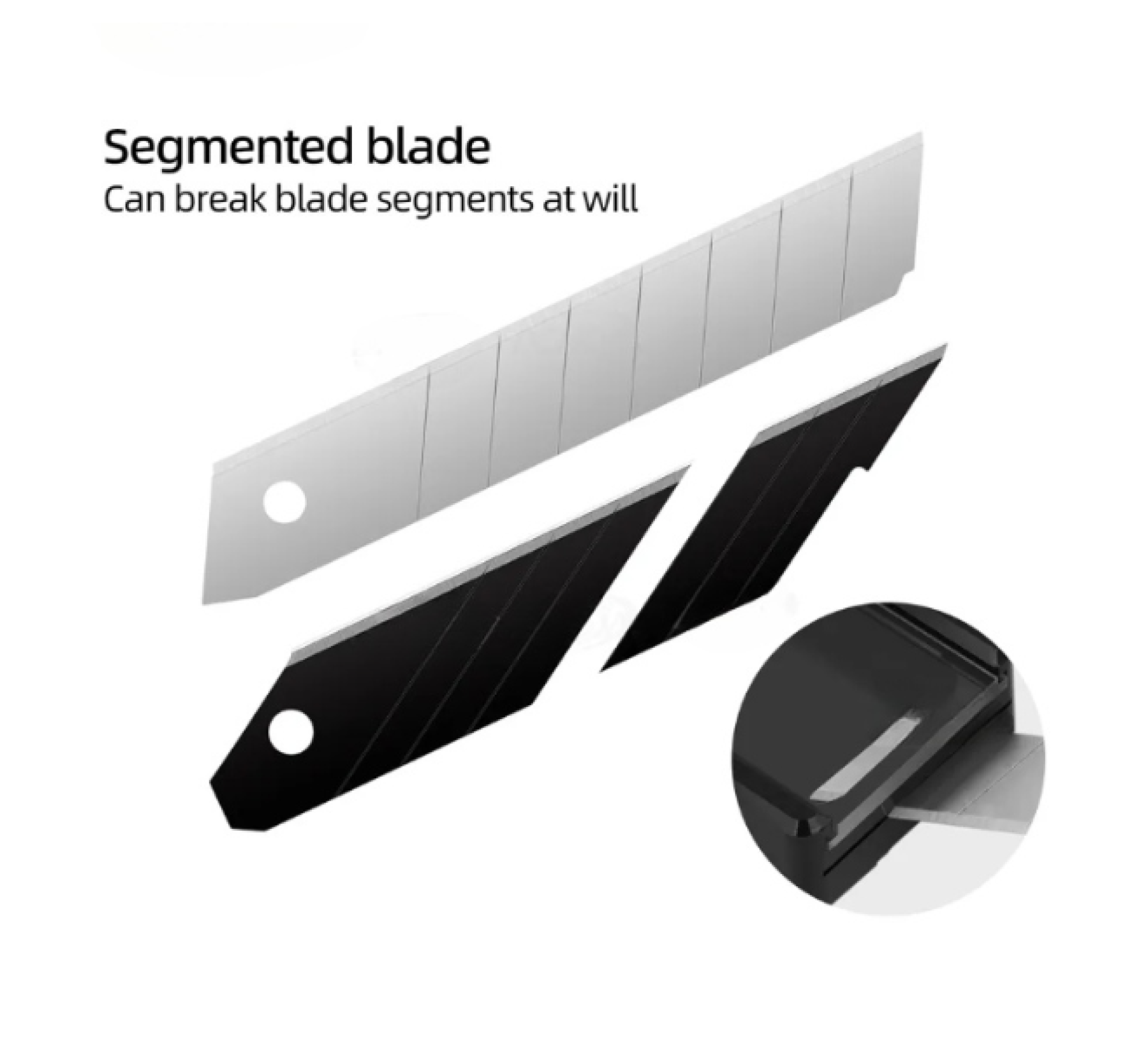 60° 18 mm SK5 BLACK carbon steel blade 10 pcs/pack