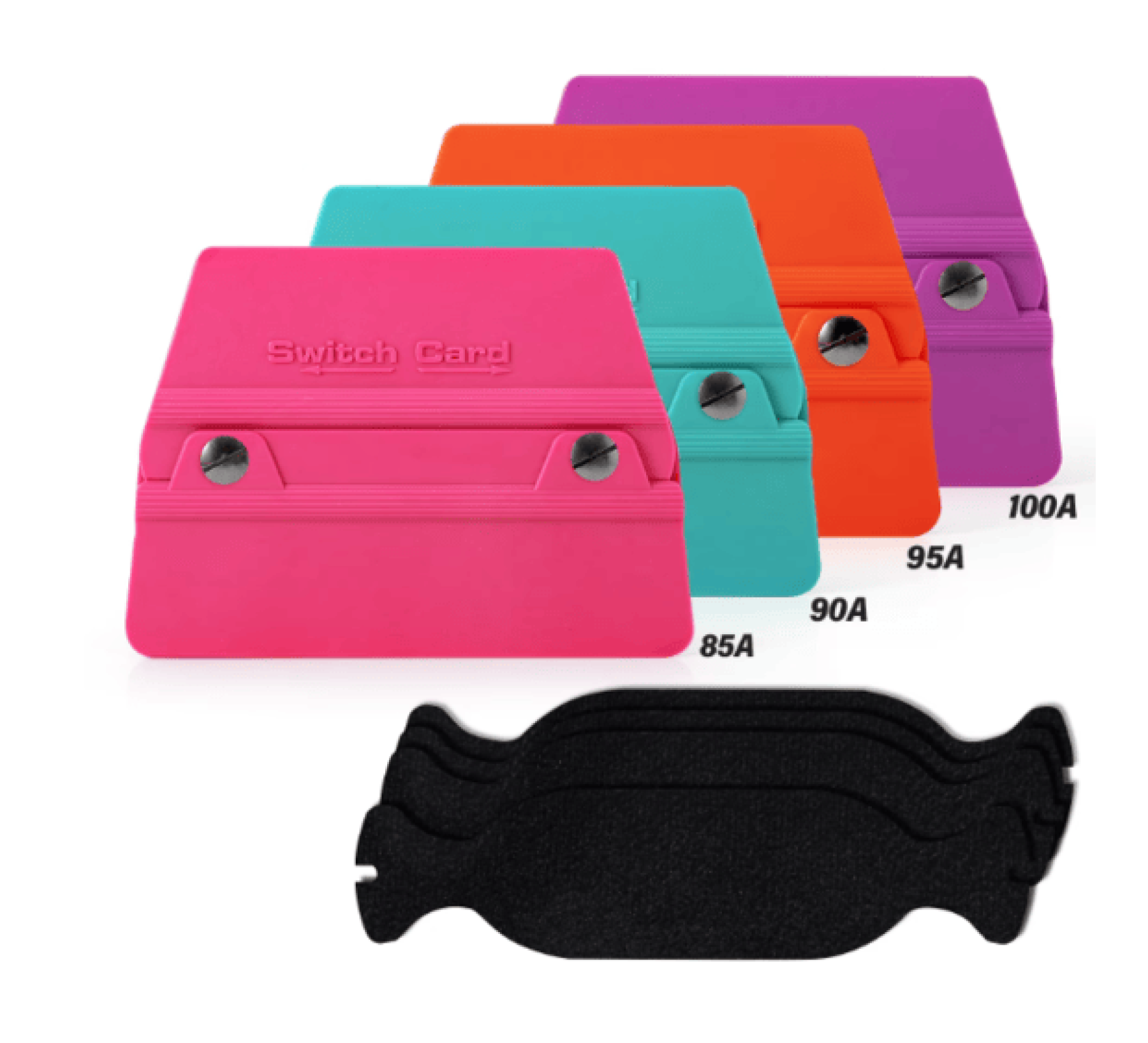 Vinyl Wrap Squeegees with Felt – Set of 4 pcs